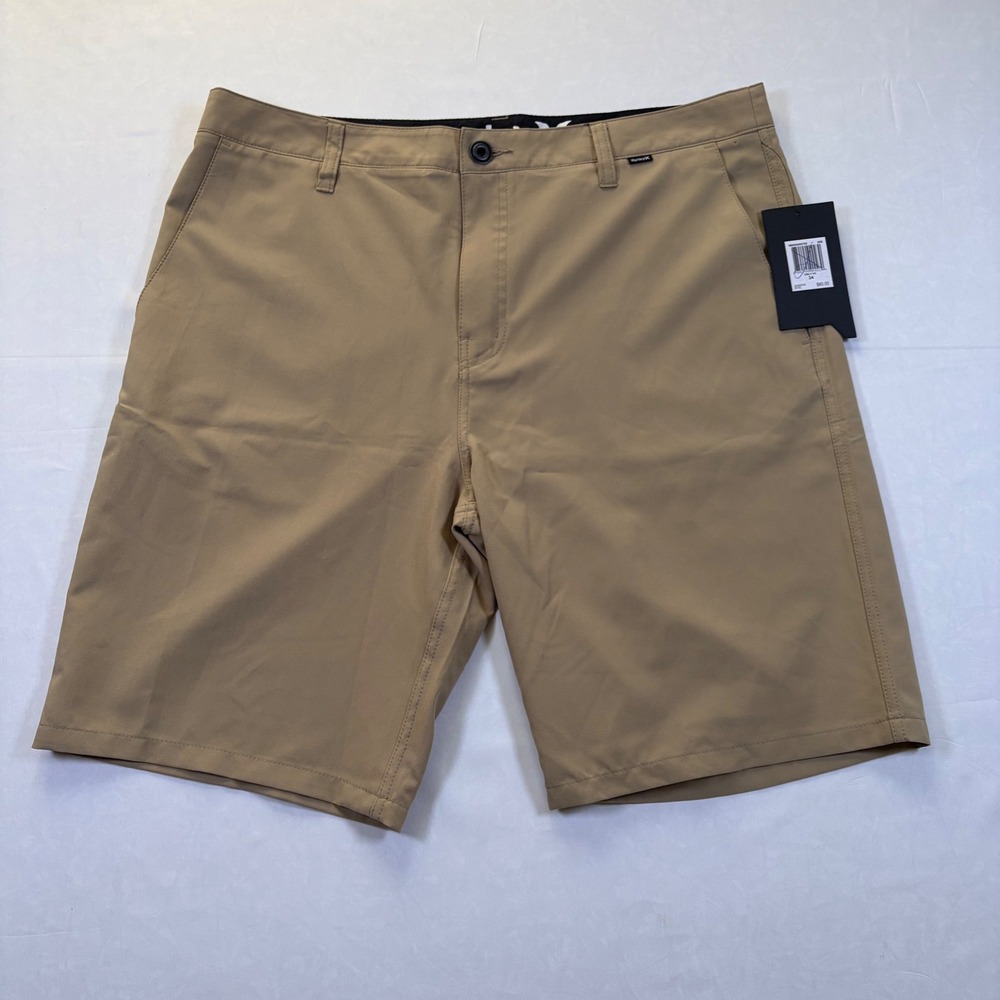 Hurley Mens Khaki and Black Shirts Stretch Quick Dry Board Shorts MWS0005700